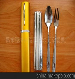 不锈钢陶瓷餐具套装 韩式不锈钢餐具套装 便携不锈钢餐具套装